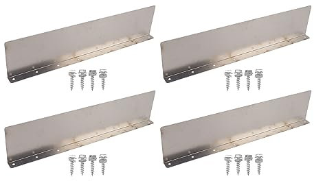 Dachrinnental-Spritzschutz, Aluminium-Regenumlenker, Dach-Regenumlenker, 4er-Pack Regenrinnen, Aluminium-Dach-Regenumlenker, Spritzschutz Mit 32 Schrauben