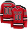 Personalisiertes Hockey-Trikot, gestalten Sie Ihr Hockey-Trikot mit Ihrem Namen/Team/Nummer, Rot 2, One size