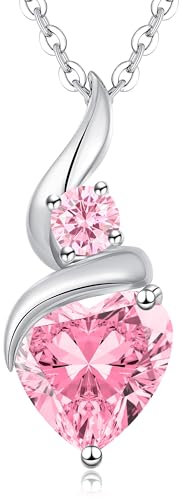 LOUISA SECRET Kette Damen Infinity Herz Anhänger 925 Sterling Silber or Messing mit Rose Gold plattiert Geburtsstein Halskette für Damen Valentinstag Weihnachten Geburtstag für Sie Frauen mama