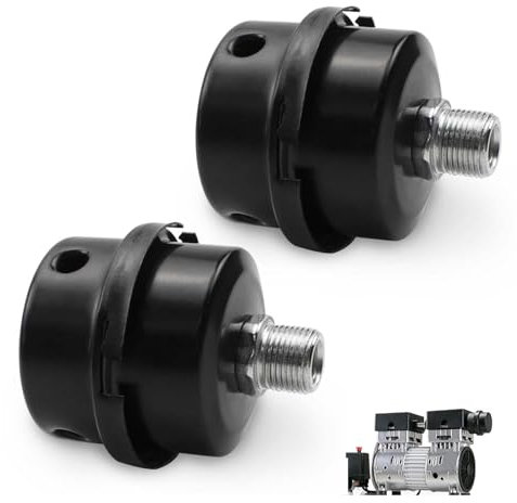 Kompressor Schalldämpfer Filter, Filter Ansaugfilter, 2 Stück 12,8mm Ölfreier Schalldämpfer, Metall Luftkompressor Kompressor Luftfilter, für Luftkompressor Ersatzteile