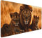 Tapis de Souris 120x60 cm Grand Tapis Souris XXL, Prairie lion Tapis de Souris Bureau Gamer, à Bords Cousus, Base en Caoutchouc Antidérapante, Sous Main pour Clavier et Souris, Decoration Maison E-120