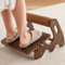 Repose-pieds pour sous le bureau au travail - Repose-pieds réglable avec 3 positions de hauteur et barre transversale souple - Repose-pieds ergonomique en bois avec surface antidérapante pour la