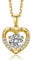 MomentWish Goldkette Damen, 1 Karat Moissanite Schmuck Halskette Gold Silber 925 mit Diamant Anhänger Geschenk für Frauen Freundin