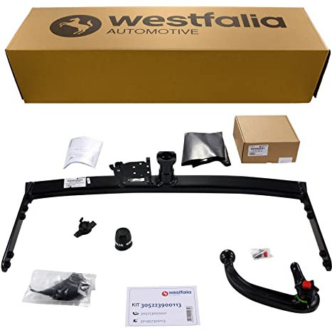 Westfalia Abnehmbare Anhängerkupplung für VW Golf 4 Variant (BJ 10/1997-06/2006), VW Bora Variant (BJ 10/1998-12/2004) - im Set mit 13-pol. fzg.-spez. Westfalia Elektrosatz