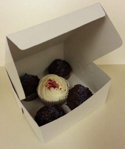 Pack of Cake/Cupcake Boxes Each with Dimensions 6 x 6 x 3 - Select Quantity - Free P & P (50)
