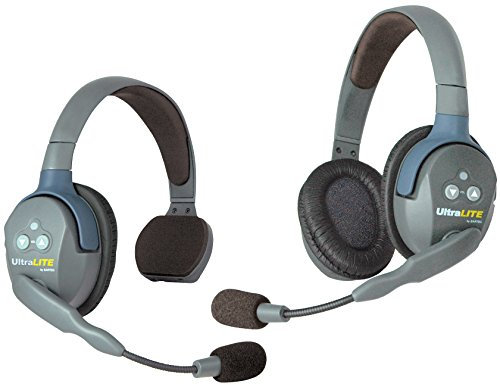 EARTEC UL2SD Ultralite-HD 2-Person Full Duplex Wireless Intercom Headset Communication System, Single and Dual Ear Headsets, Up to 1000ft Range, U.S. Company
