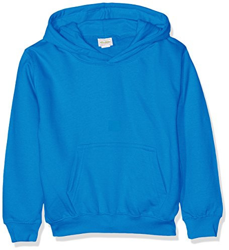 AWDis Boy's Kids Hoodie, Blue (Sapphire Blue), Large