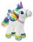 BARRADO Plüsch Geflügeltes Einhorn Stehend - Super Weiche Qualität (Weiß/Regenbogen, 34cm)
