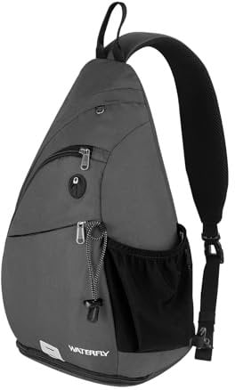 WATERFLY Sling Bag Crossbody Backpack Schulterrucksack mit verstellbarem Schultergurt Perfekt für Outdoorsport, Wandern, Radfahren, Bergsteigen, Reisen