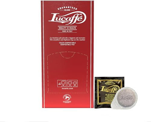 Lucaffè - 150 Cialde Caffè Compostabili ESE Ø44 mm - Mr. Exclusive 100% Arabica - Prodotto in italia - Qualità Superior - Espresso Cremoso