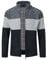 Mens Knitted Cardigan Sweater Multicolor Chunky Knit Jacket Full Zip Knitwear Jumper, Grey+navy, S