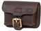 MIKA 28060422 - Gürteltasche S aus Echt Leder/Sattelleder mit unterteiltem Hauptfach und 2 Gürtelschlaufen, Hüfttasche im Querformat, Belt Pouch in Dunkelbraun, Taillentasche ca. 12 x 4 x 9 cm