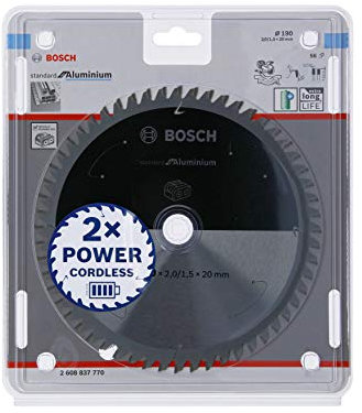 Bosch Professional 1x Lame de scie circulaire Expert (for Aluminium, 190 x 20 x 2 mm, 56 dents, accessoire de scie circulaire sans fil)