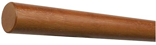TIBU Kambala Iroko Holz Handlauf Geländer 30-500 cm Wandhandlauf Treppe Wand mit bearbeiteten Enden, Länge 4500 mm / 450 cm / 4,5 m gefast