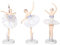 BESPORTBLE 3 Stück Ballerina Mädchen Ballett Tänzerin Statue Figuren Ornamente Keramik Modell Hochzeit Geburtstagsfeier Begünstigt für Tänzer