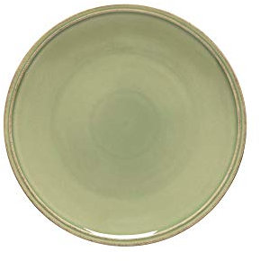 Costa Nova, Friso colección, Vajilla elegante, gres, Plato postre , verde salvia, 22 cm, 6 piezas