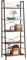 Yusong Bookshelf, Ladder Shelf 5-Tier Bookcase for Bedroom, Industrial Book Shelves Storage Rack with Metal Frame for Home Office, Rustic Brown