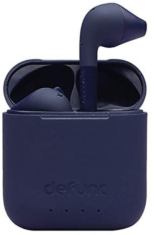 Defunc Wireless Earbuds True Go Slim IPX4 Wasserdicht In-Ear 5.0 Bluetooth Stereo-Ohrhörer mit integriertem Mikrofon, Langer Akkulaufzeit & Ladebox (Blau)