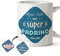 Taza Padrino - Regalo original taza desayuno - Aquí bebe una súper padrino, Regalo bautizo