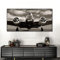 leinwand bilder Schwarz und Weiß Flugzeug Abstrakte Leinwand Malerei Poster Drucken Wandkunst Bild Für Wohnzimmer Wohnkultur Wandbild 70x140cm (27.6x55.1in) Rahmenlos