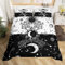 Sun and Moon Bettbezug Schwarz und Weiß Yin Yang Bettwäsche-Set Boho Trippy Baum des Lebens Trösterbezug für Jungen Mädchen Kinder Weltraum Universum Planet Tagesdecke Abdeckung King Size