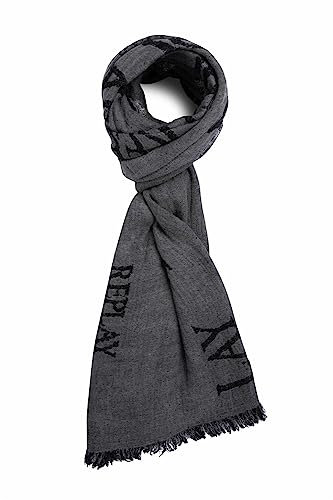 Replay Herren Schal Dünn, Washed Black 299 (Schwarz), Onesize