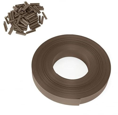 IDMarket - Kit de lamelles occultantes PVC Taupe L.60 M pour Panneau grillagé