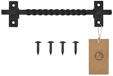 MORIA DESIGN Rustikaler Türgriff 30 cm Schwarz für große Türen und Holztore | Große Türen, Holztüren, Holztore, Gartentore, Gartenarchitektur, Rustikale Optik, Scharnieroptik, Schwarzes Finish, Deko