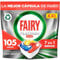 Fairy Platinum Plus Todo en Uno Pastillas Lavavajillas, 105 Capsulas Lavavajillas (5 x 21), Limpieza Profunda y Extra Brillo, Fragancia Limon