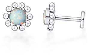 Limerencia 18G Titan Tragus Piercing, 2 Stück Medizinische Lippenpiercing Labret Stecker Presspassung Gewindelos Hypoallergen Helix Piercing ohr für Zunge Augenbraue Lippe Nase Piercing