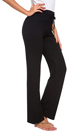 OURCAN Women's Yoga Jogginghose Damen legere Yoga-Hose mit Kordelzug für Running Workout Modal Trousers Weites Bein Active Leisure Jogging Bottoms