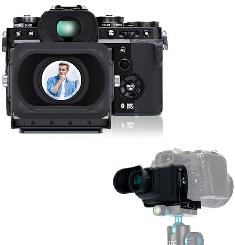 JJC Visor LCD de cámara, visor de pantalla de cámara de aumento 3X con placa de liberación rápida tipo Arca, lupa de pantalla de cámara para cámaras DSLR/SLR