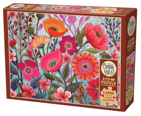 Cobble Hill 275 Teile Easy Handling Puzzle - Shady Garden - Musterposter inklusive