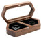 Walnuss Holz Ring Box, Ringbox Hochzeit Ringschatulle Ringschatulle Hochzeit Ring Box Wedding RingkäStchen für Hochzeit Samt Soft Interieur Halterung für Hochzeit Verlobung Heiratsantrag (Schwarz)