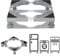 Eulenke Support de machine à laver 41-65 cm, 4 pieds, support réglable, pour machine à laver, pour réfrigérateur, sèche-linge, congélateur
