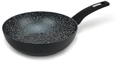 Cosychef Nova Wok 28 cm - Sartén Wok de granito con revestimiento antiadherente - Apta para todo tipo de placas, incluida inducción - Sin PFOA