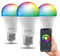 CALEX Smart LED Lampe, E27, A60, RGB-Farben & kalt- bis warmweiß Licht, dimmbar, WLAN App- & Sprachsteuerung, 3er Pack