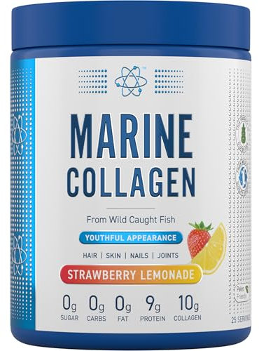 Applied Nutrition Marine Collagen Powder - Hydrolysed Collagen Protein, Healthy Skin, Hair, Nails (Strawberry & Lemonade) (300g - 25 Servings)