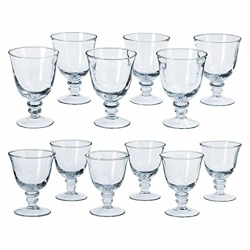 LOBERON Glas 12er Set Furnas, mundgeblasen, klassische Kelchform, robust & alltagstauglich, Tischaccessoires, Küchenutensilien, Outdoor, klar