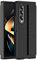 Generic Cover in silicone per Samsung Galaxy Z Fold 3 con cavalletto, custodia protettiva integrale con cinturino per le dita, custodia in policarbonato antiurto per Samsung Galaxy Z Fold 3 (nero)