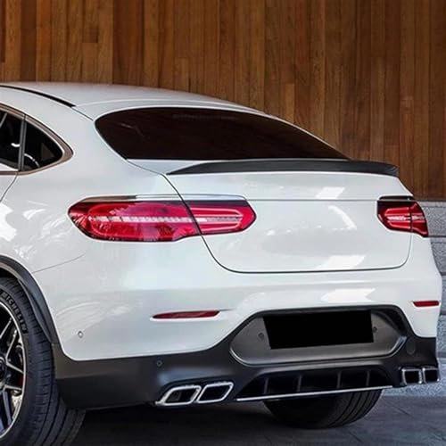 VREFOEAX Auto Heckspoiler Für Mercedes Für Benz GLC Coupe C253 GLC260 300 2016-2023 Heckspoiler Dachspoilerlippe Splitterverkleidung ABS-Kunststoff Autoheckflügel Kofferraumspoiler(Kohlenstoff-Look)