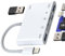 Adattatore Lightning Schede Lettore SD Micro SD Card Reader USB 3.0 (6 in 1)per Apple iPhone iPad Cavo OTG Memoria MacBook Fotocamera Macchina Fotografica TF Camera Esterna Chiavetta Memory Carte Jack