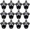 Luwanburg 12 PCS Nautical Bottle Opener Wall Mounted Bulk Anchor Beer Cap Opener Wooden Board Mounted for DIY Crafts (Black with White)