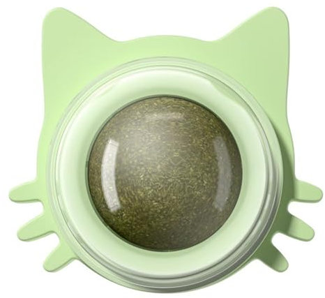 Boules D'herbee À Chat Léchables pour Chats – Jouet Interactif À Mâcher Et À Mâcher pour Chaton, Jouets Muraux Rotatifs avec herbee À Chat | Jouet De Nettoyage des Dents Chat, Boules D'herbee À Chat