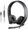 LEVN Cuffie cablate, cuffie USB con microfono per PC, cuffie con microfono per PC, cuffie per computer per lavoro/call center/ufficio/lezioni online/team/zoom (nero)