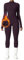 OEAK Damen Sport Jumpsuit Lang Eng Yoga Overall Langarm Rollkragen Playsuits mit Reißverschluss Nahtloser Fleece gefüttert Bodysuit Einteiler Romper,Lila,L