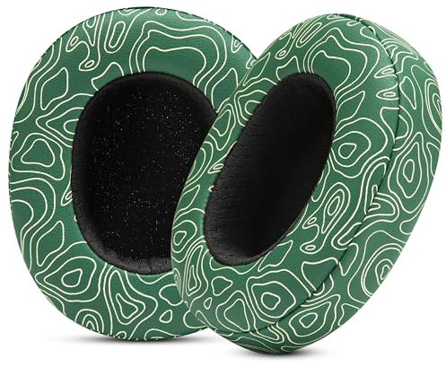 WC Replacement Earpad Cushions for Skullcandy Hesh 3 & Crusher Over-Ear Headphones Made by Wicked Cushions | Improved Durability and Thickness for Improved Comfort and Noise Isolation | Emerald Tide