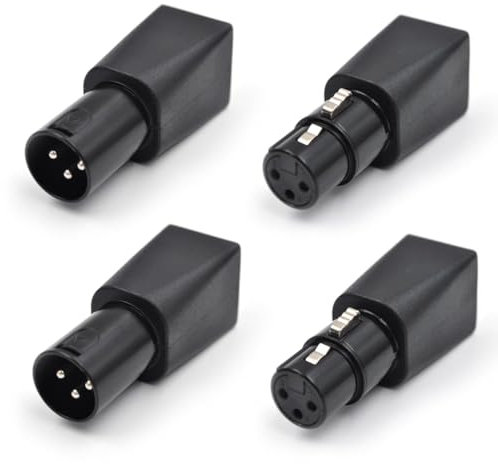 Sirxlevcy 4 Pièces Connecteur vers RJ45 Ethernet RJ45 vers Adaptateur XLR 3 Broches Adaptateur XLR et Mâle 3 Broches pour Audio Vidéo