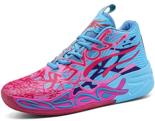 WOWEI Basketsko för män, höga sneakers och sneakers, unisex, mode, halkfri yttersula i gummi, lätt, andas, sportsneaker