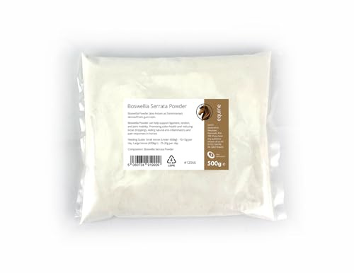 Intralabs Boswellia Serrata Powder 500g Bag | Complementary Feed Supplement for Horses & Ponies. Natural Pain Relief Frankincense Powder, Equine
